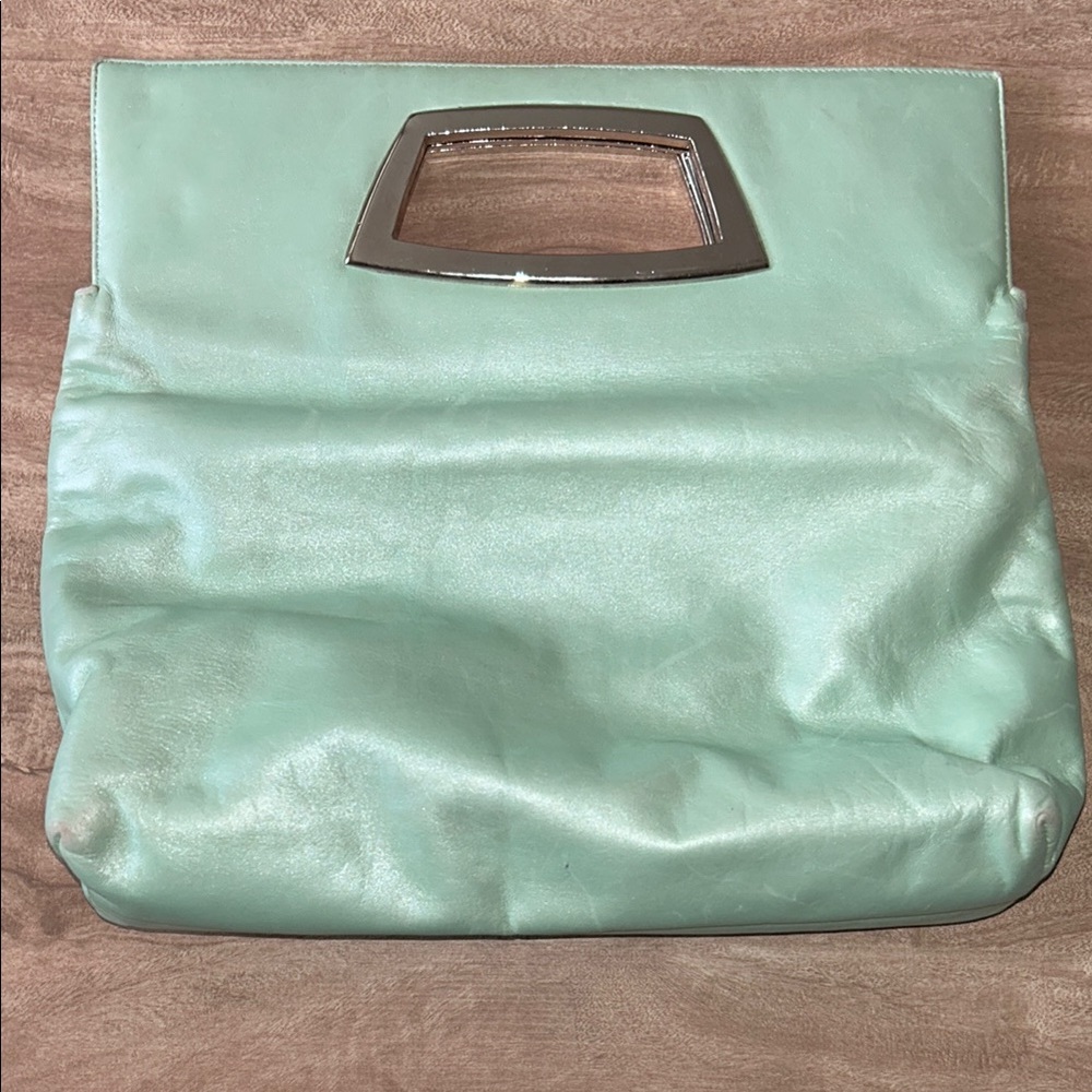 Margaret Ahearn Vintage GO fish Mint Green Women's Clutch Bag with silver accent